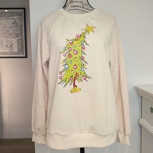 SOURCE UNKNOWN | Women's Cream Christmas Tree Cable Knit Sweater